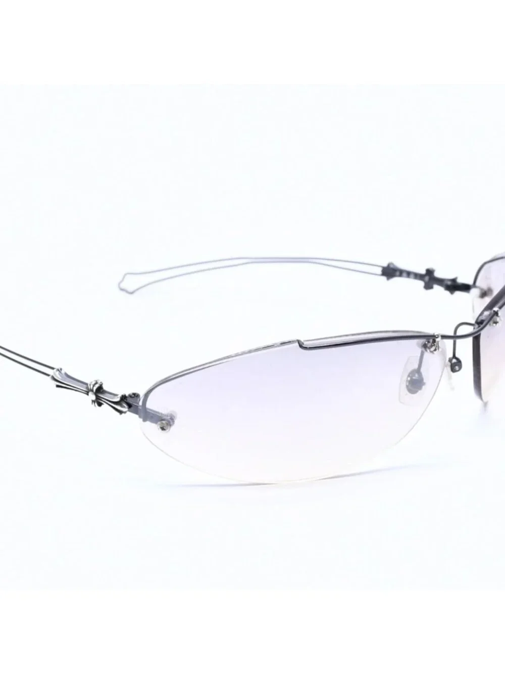 Chrome Hearts Drag Pipe Sunglasses Eyewear CH Cross Crosstail 925 Sterling